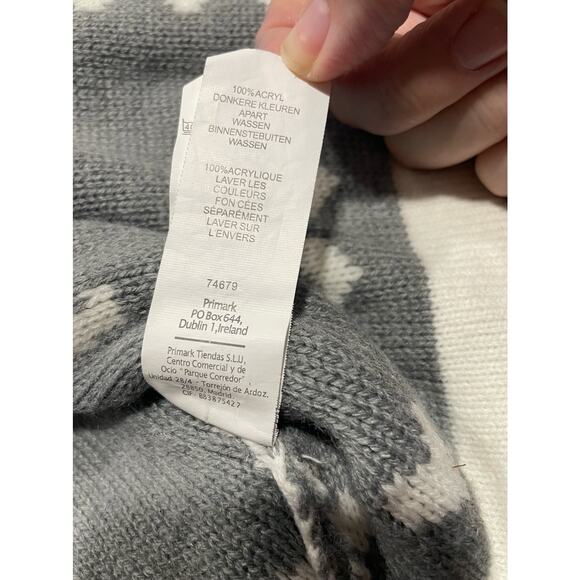 Young Dimension Hooded Cardigan Sweater Girls Sz 3-4 White Gray *TIny Flaw - Picture 10 of 10